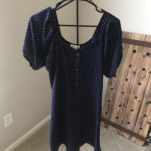 Polka Dot Navy Dress
